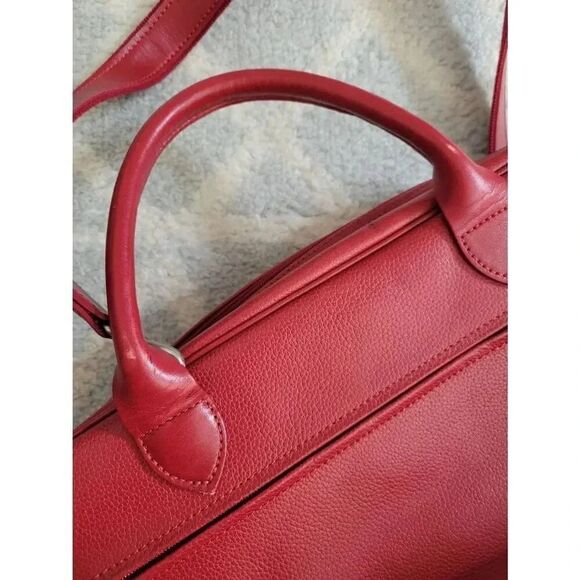 Longchamp Vintage overnight / weekender bag, Red Calfskin Leather One Size - Picture 12 of 12